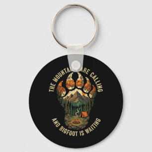 Funny Bigfoot Hiking Team Sasquatch Camng Nature Key Ring
