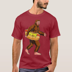 Funny Bigfoot Hotdog T Franks Lover Grilling T-Shirt
