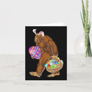Funny Bigfoot Hunting Easter Eggs  Card