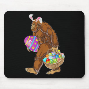 Funny Bigfoot Hunting Easter Eggs  Mouse Pad
