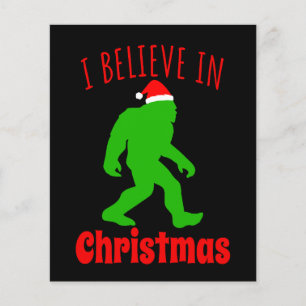 Funny Bigfoot I Believe In Christmas    Flyer
