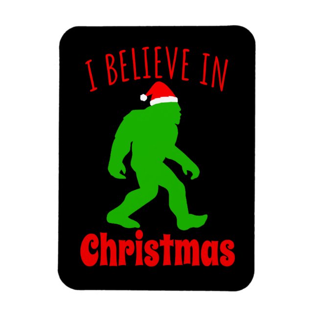 Funny Bigfoot I Believe In Christmas       Magnet (Vertical)