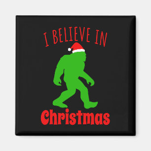 Funny Bigfoot I Believe In Christmas    Magnet