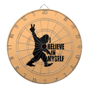 Funny Bigfoot-I Believe in Myself   Dartboard