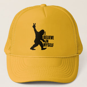 Funny Bigfoot-I Believe in Myself Trucker Hat