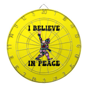 Funny Bigfoot I Believe In Peace    Dartboard