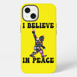 Funny Bigfoot I Believe In Peace iPhone 13 Case