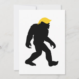 Funny Bigfoot in Trump Yellow Hair 2024 Elections Invitation