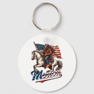 Funny Bigfoot Merica Usa Mullet Byndana Horse Ridi Key Ring