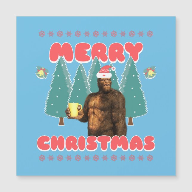 Funny Bigfoot - Merry Christmas (Front)