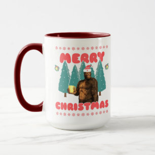 Funny Bigfoot - Merry Christmas Mug