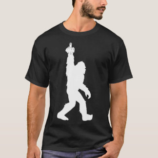 Funny Bigfoot Middle Finger for Squatch Believers T-Shirt