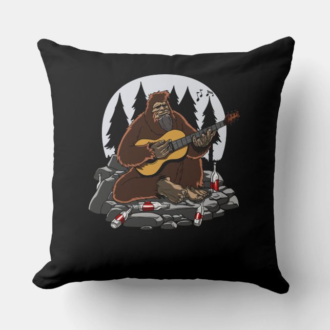 Funny Bigfoot Mountain Camping Hiking Cushion (Front)