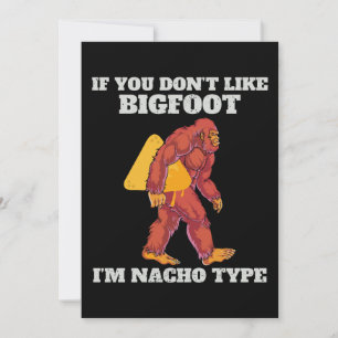 Funny Bigfoot Nacho Type Holiday Card