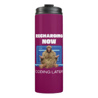 Funny Bigfoot Programmer Recharging Coding Later