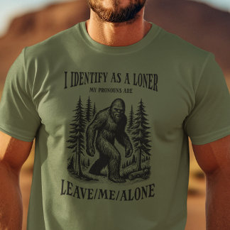 Funny Bigfoot Pronouns Mens T-Shirt