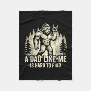 Funny bigfoot rock a dad like is hard to find fleece blanket