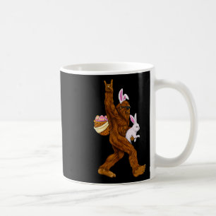 Funny Bigfoot Rock On Rabbit Easter Men Boy Kid Coffee Mug