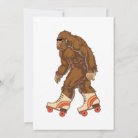 Funny Bigfoot Roller Skating