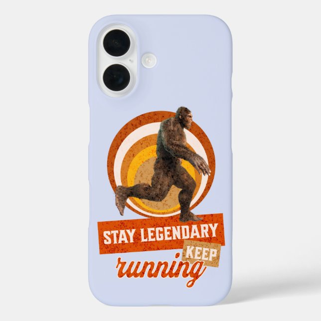 Funny Bigfoot Running Motivation Case-Mate iPhone Case (Back)