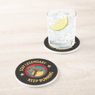 Funny Bigfoot Running Motivation Coaster