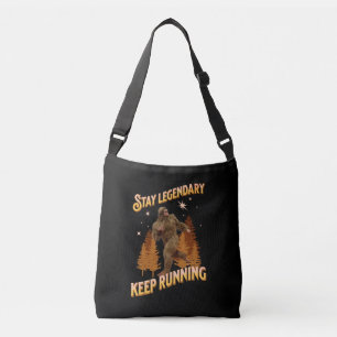 Funny Bigfoot Running Motivation Crossbody Bag