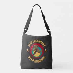 Funny Bigfoot Running Motivation Crossbody Bag