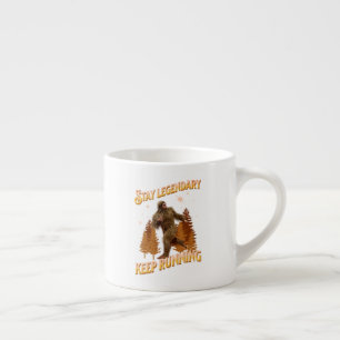 Funny Bigfoot Running Motivation Espresso Cup