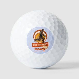 Funny Bigfoot Running Motivation Golf Balls