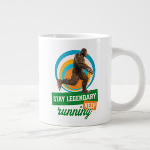Funny Bigfoot Running Motivation Large Coffee Mug