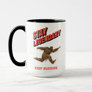 Funny Bigfoot Running Motivation Mug