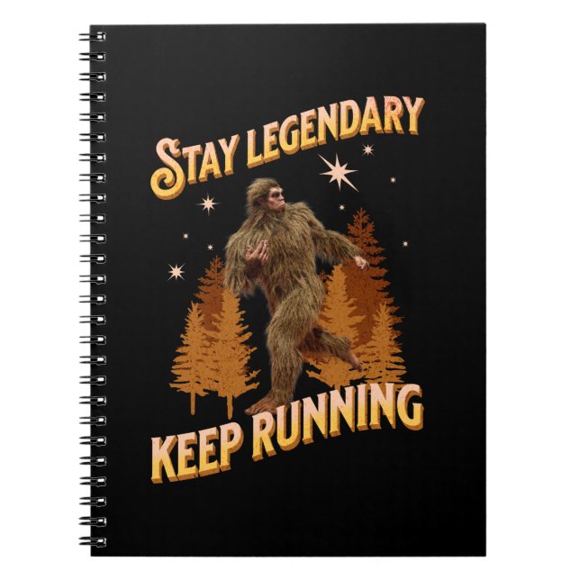 Funny Bigfoot Running Motivation Notebook (Front)