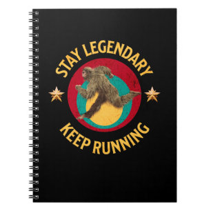 Funny Bigfoot Running Motivation Notebook