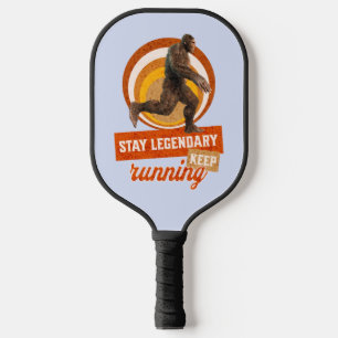 Funny Bigfoot Running Motivation Pickleball Paddle