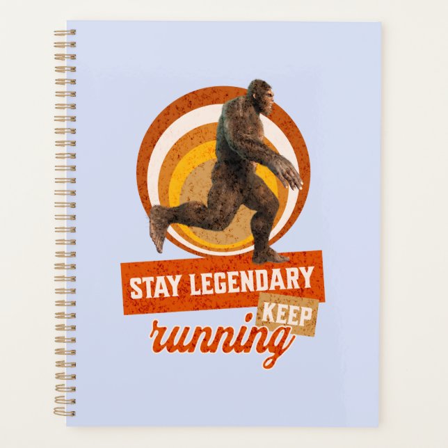 Funny Bigfoot Running Motivation Planner (Front)
