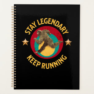 Funny Bigfoot Running Motivation Planner