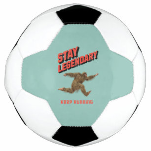 Funny Bigfoot Running Motivation Soccer Ball