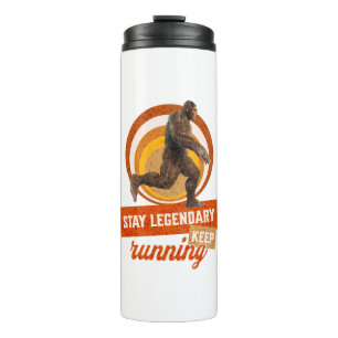 Funny Bigfoot Running Motivation Thermal Tumbler