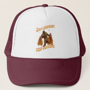 Funny Bigfoot Running Motivation Trucker Hat