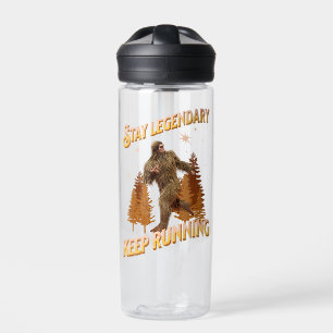 Funny Bigfoot Running Motivation Water Bottle