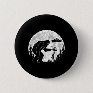 Funny Bigfoot Sasquatch Boop Nose Alien Ufo Humour 6 Cm Round Badge