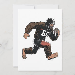 Funny Bigfoot Sasquatch Fantasy Football Sport   Thank You Card