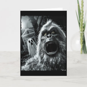Funny Bigfoot Sasquatch Halloween  Card