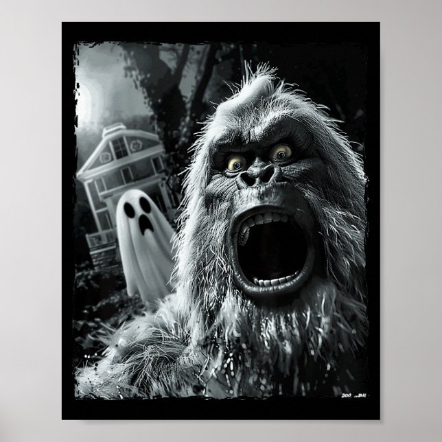 Funny Bigfoot Sasquatch Halloween  Poster (Front)