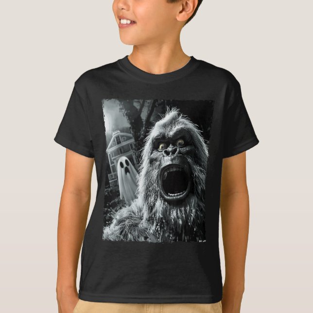 Funny Bigfoot Sasquatch Halloween  T-Shirt (Front)