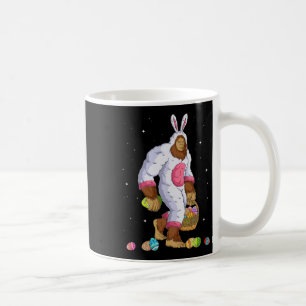Funny Bigfoot Sasquatch Happy Easter Bunny Eggs  Coffee Mug