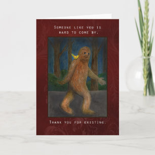 Funny Bigfoot Sasquatch Love Anniversary  Card