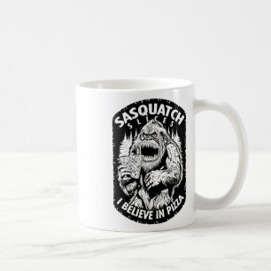 Funny Bigfoot Sasquatch Slices I Believe In Pizza Coffee Mug