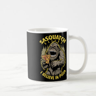 Funny Bigfoot Sasquatch Slices I Believe In Pizza Coffee Mug