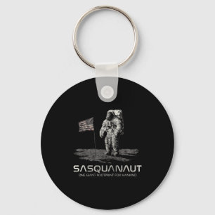 Funny Bigfoot Sasquatch Space Sasquanaut  Key Ring